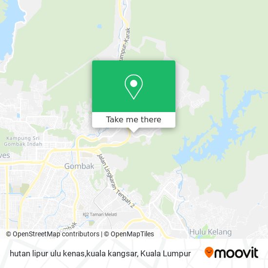 hutan lipur ulu kenas,kuala kangsar map