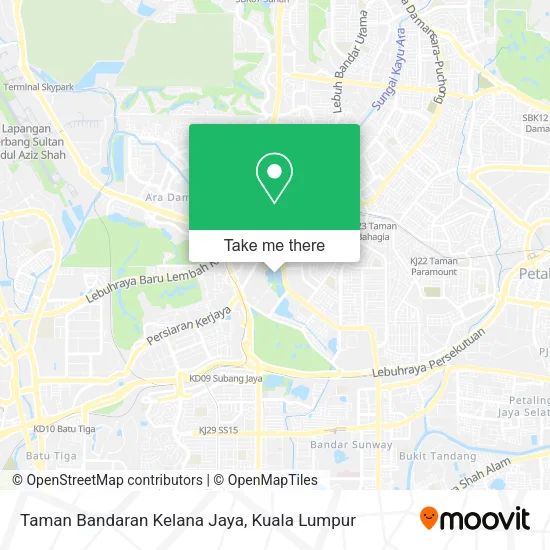 Taman Bandaran Kelana Jaya map