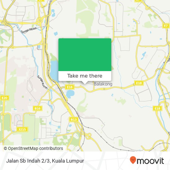 Jalan Sb Indah 2/3 map