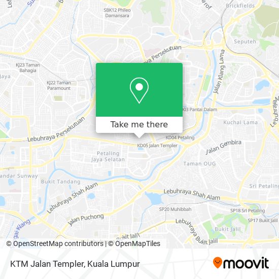 Peta KTM Jalan Templer