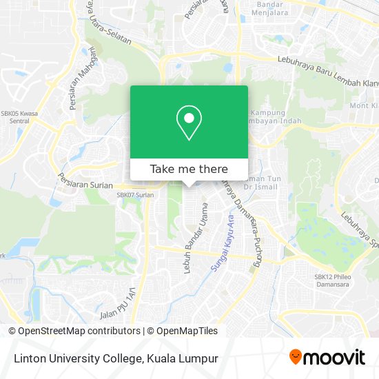 Linton University College map