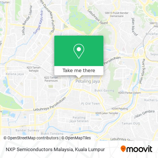 NXP Semiconductors Malaysia map
