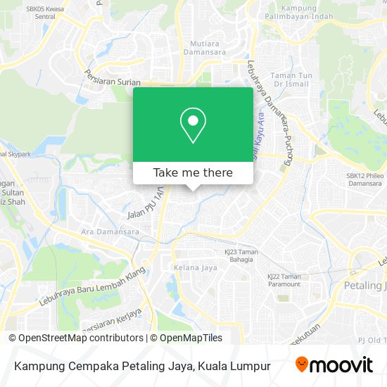 Peta Kampung Cempaka Petaling Jaya