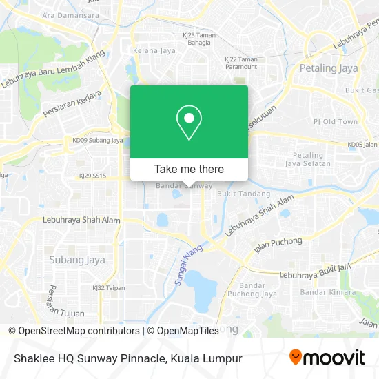 Shaklee HQ Sunway Pinnacle map
