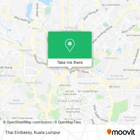Thai Embassy map