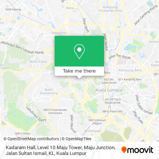 Kadaram Hall, Level 10 Maju Tower, Maju Junction, Jalan Sultan Ismail, KL map