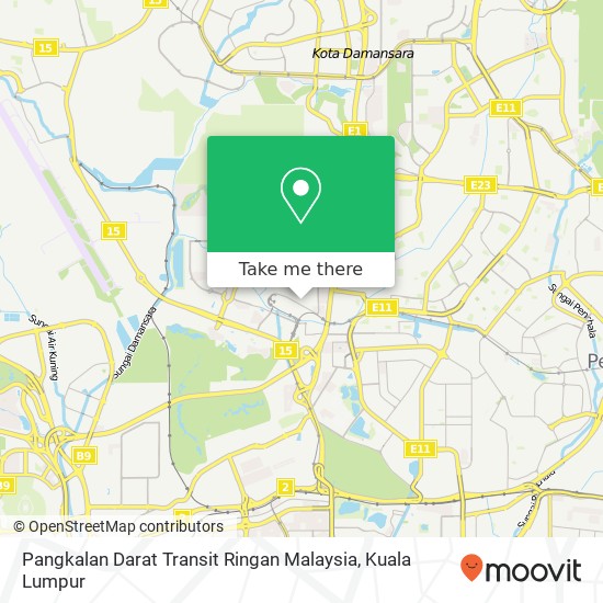 Peta Pangkalan Darat Transit Ringan Malaysia