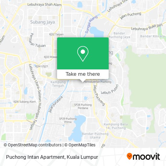 Peta Puchong Intan Apartment