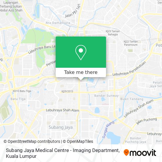 Peta Subang Jaya Medical Centre - Imaging Department