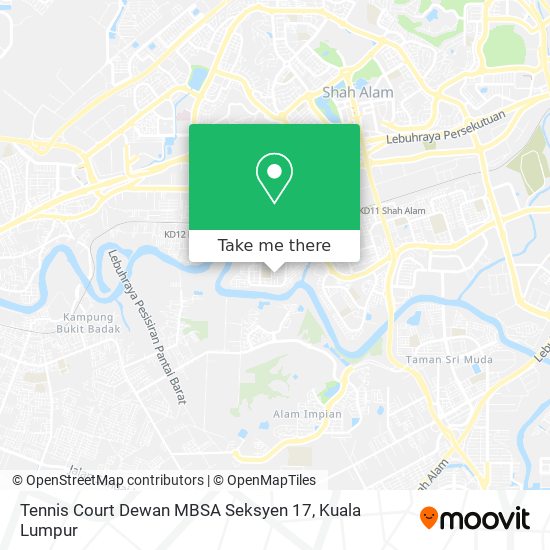 Peta Tennis Court Dewan MBSA Seksyen 17