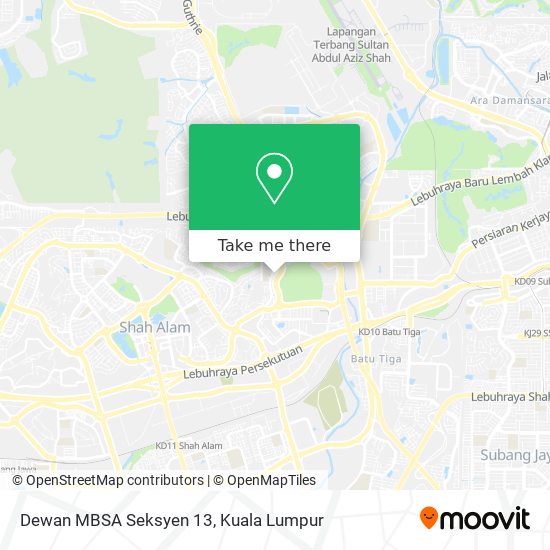 Dewan MBSA Seksyen 13 map