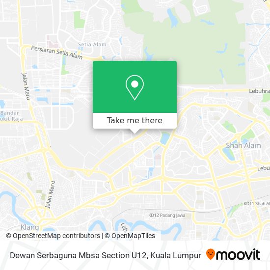 Dewan Serbaguna Mbsa Section U12 map