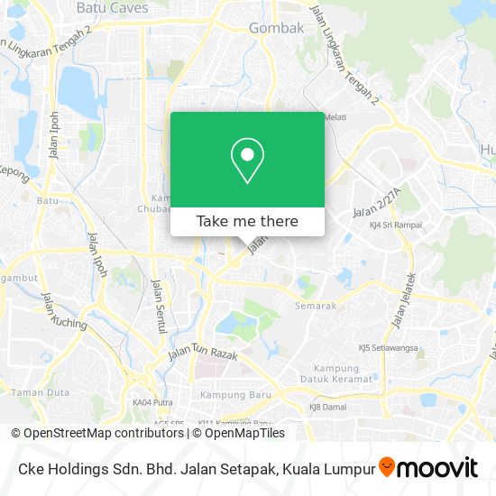 Cke Holdings Sdn. Bhd. Jalan Setapak map