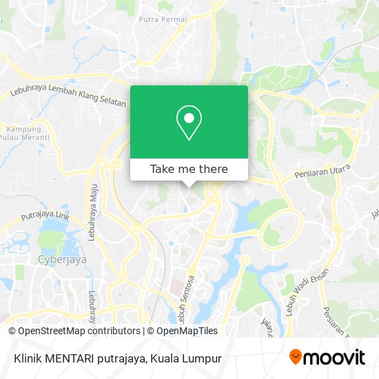 Klinik MENTARI putrajaya map