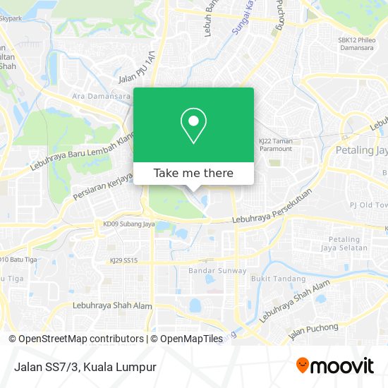 Jalan SS7/3 map