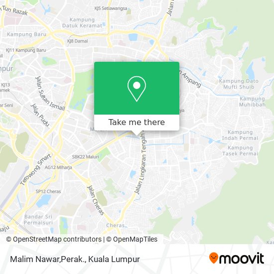Peta Malim Nawar,Perak.