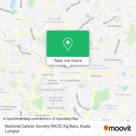 National Cancer Society (NCS), Kg Baru map