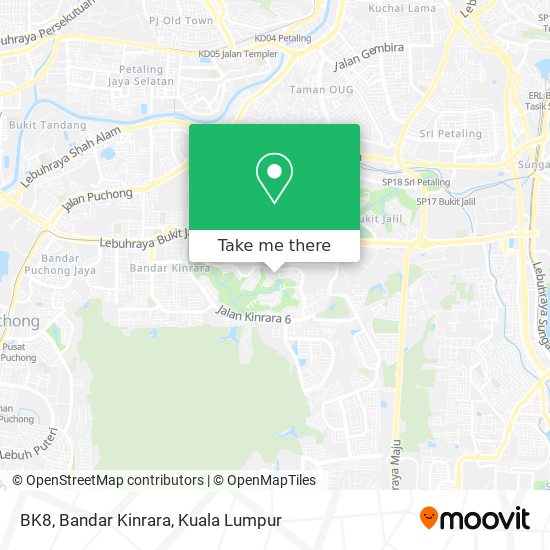 BK8, Bandar Kinrara map