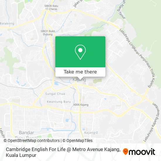 Peta Cambridge English For Life @ Metro Avenue Kajang