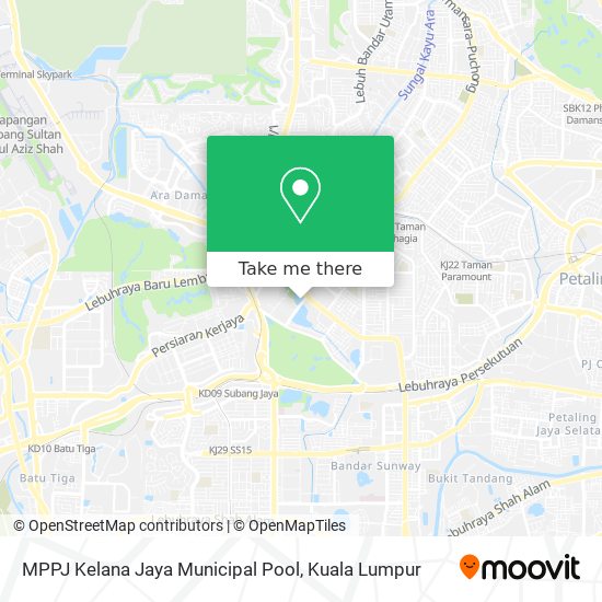 Peta MPPJ Kelana Jaya Municipal Pool