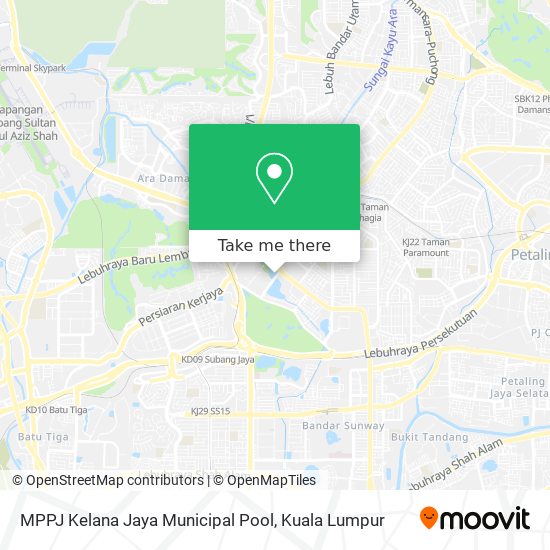 MPPJ Kelana Jaya Municipal Pool map