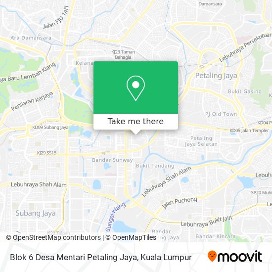 Peta Blok 6 Desa Mentari Petaling Jaya
