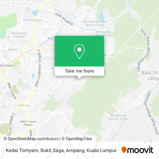 Kedai Tomyam, Bukit Saga, Ampang map