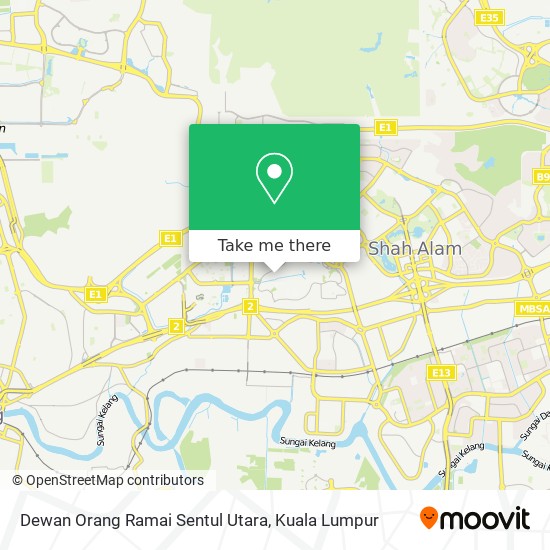 Dewan Orang Ramai Sentul Utara map