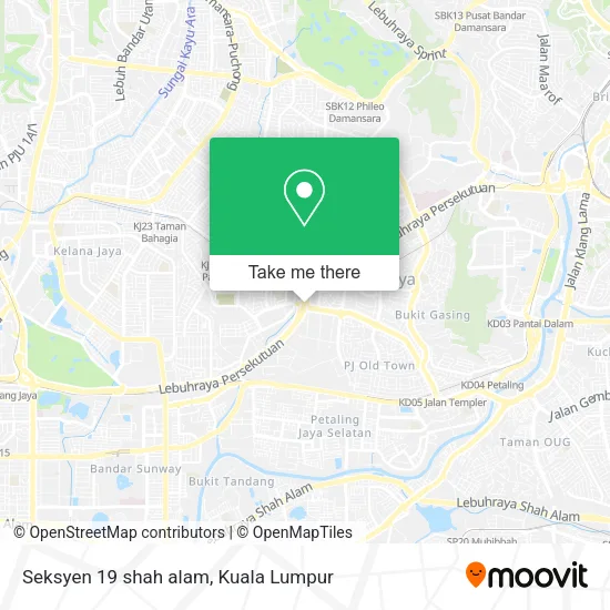 Peta Seksyen 19 shah alam