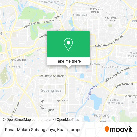 Pasar Malam Subang Jaya map