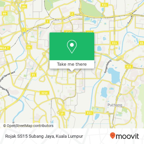 Rojak SS15 Subang Jaya map