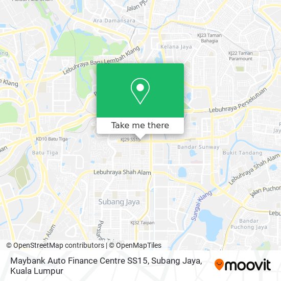 Peta Maybank Auto Finance Centre SS15, Subang Jaya