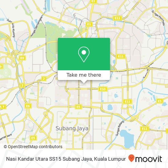 Peta Nasi Kandar Utara SS15 Subang Jaya