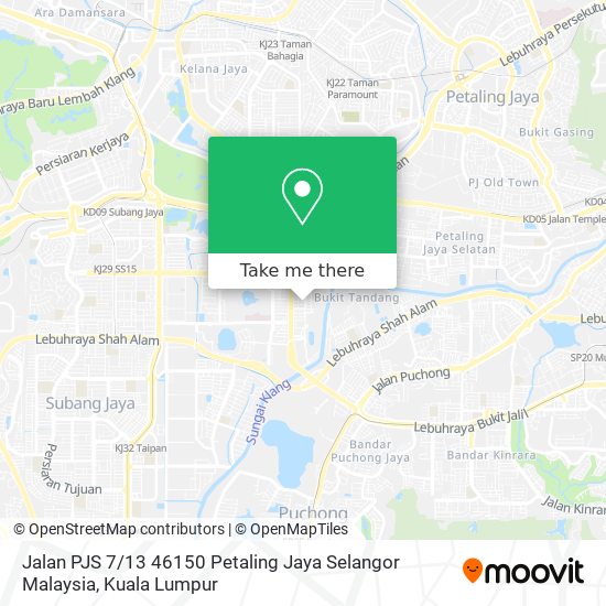 Jalan PJS 7 / 13 46150‎ Petaling Jaya‎ Selangor Malaysia map
