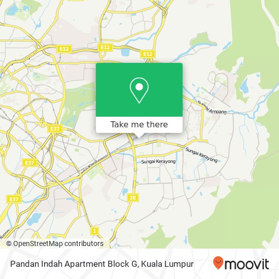 Peta Pandan Indah Apartment Block G