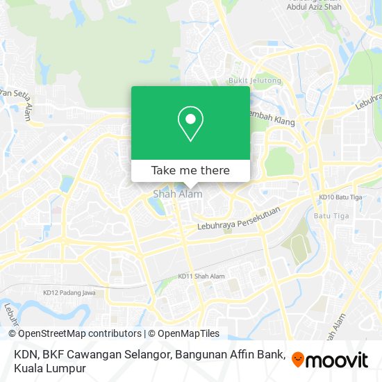 KDN, BKF Cawangan Selangor, Bangunan Affin Bank map