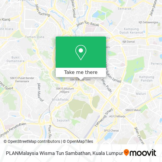 PLANMalaysia Wisma Tun Sambathan map