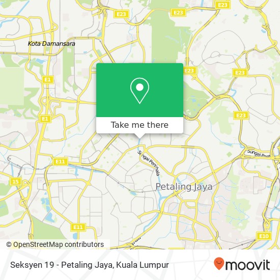 Seksyen 19 - Petaling Jaya map