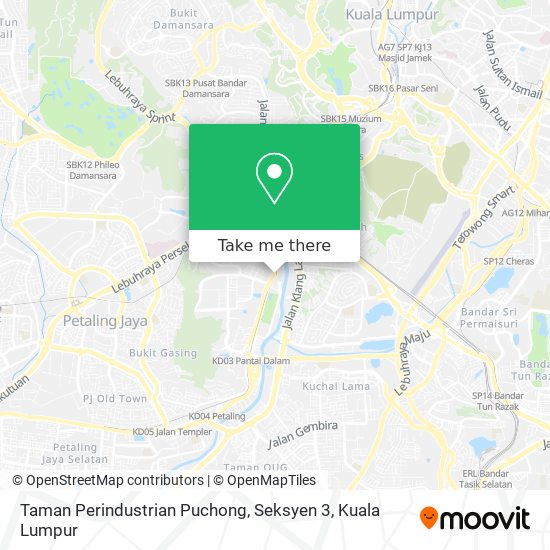 Peta Taman Perindustrian Puchong, Seksyen 3