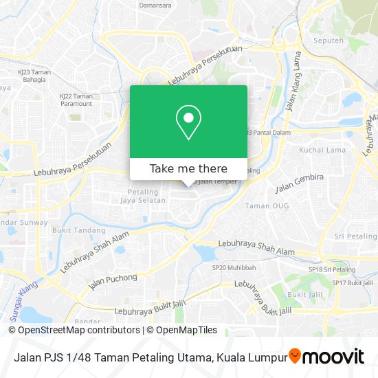 Jalan PJS 1 / 48 Taman Petaling Utama map