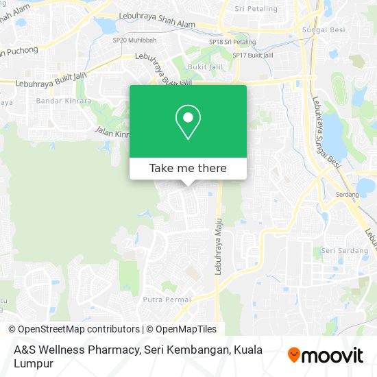 Peta A&S Wellness Pharmacy, Seri Kembangan