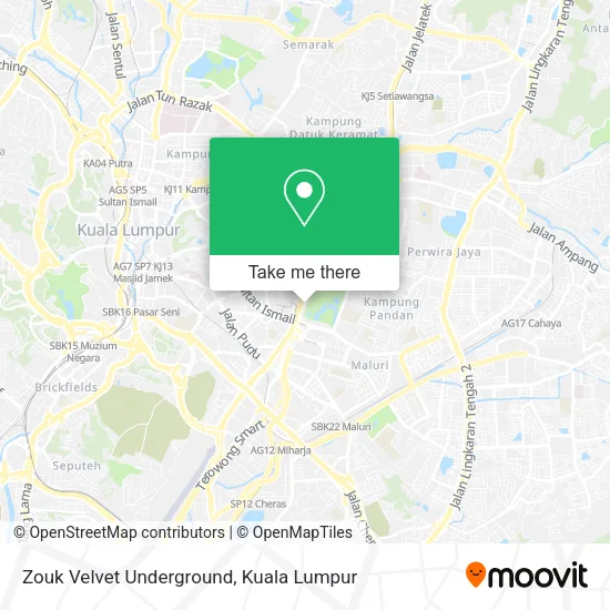 Zouk Velvet Underground map