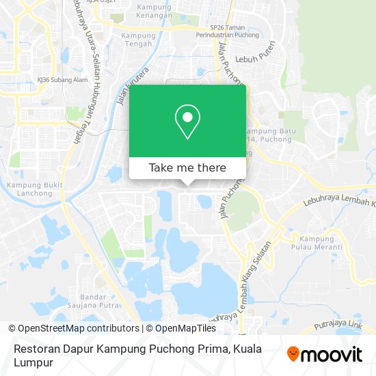 Restoran Dapur Kampung Puchong Prima map