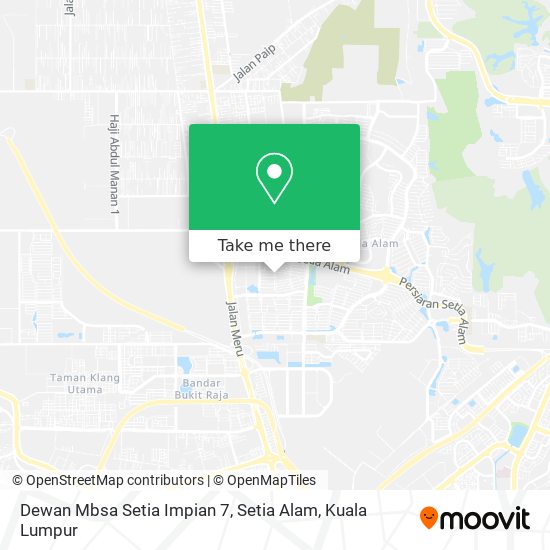 Dewan Mbsa Setia Impian 7, Setia Alam map