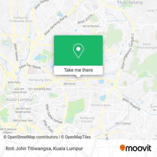 Roti John Titiwangsa map