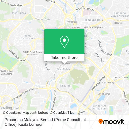Prasarana Malaysia Berhad (Prime Consultant Office) map