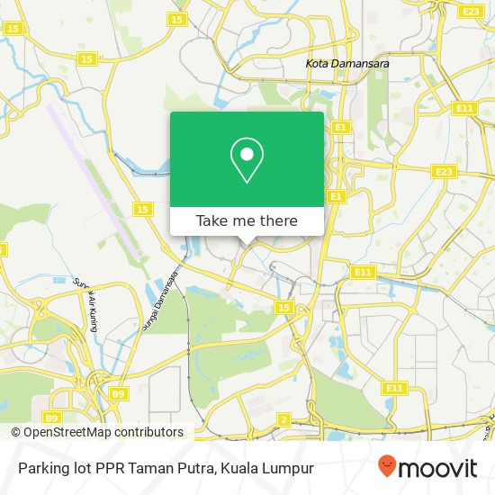 Peta Parking lot PPR Taman Putra