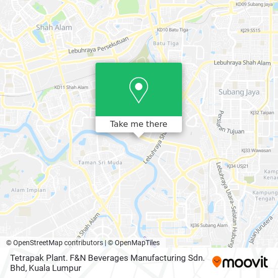 Tetrapak Plant. F&N Beverages Manufacturing Sdn. Bhd map