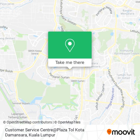 Customer Service Centre@Plaza Tol Kota Damansara map
