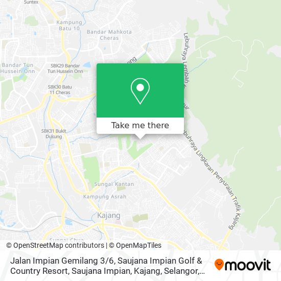Jalan Impian Gemilang 3 / 6, Saujana Impian Golf & Country Resort, Saujana Impian, Kajang, Selangor map